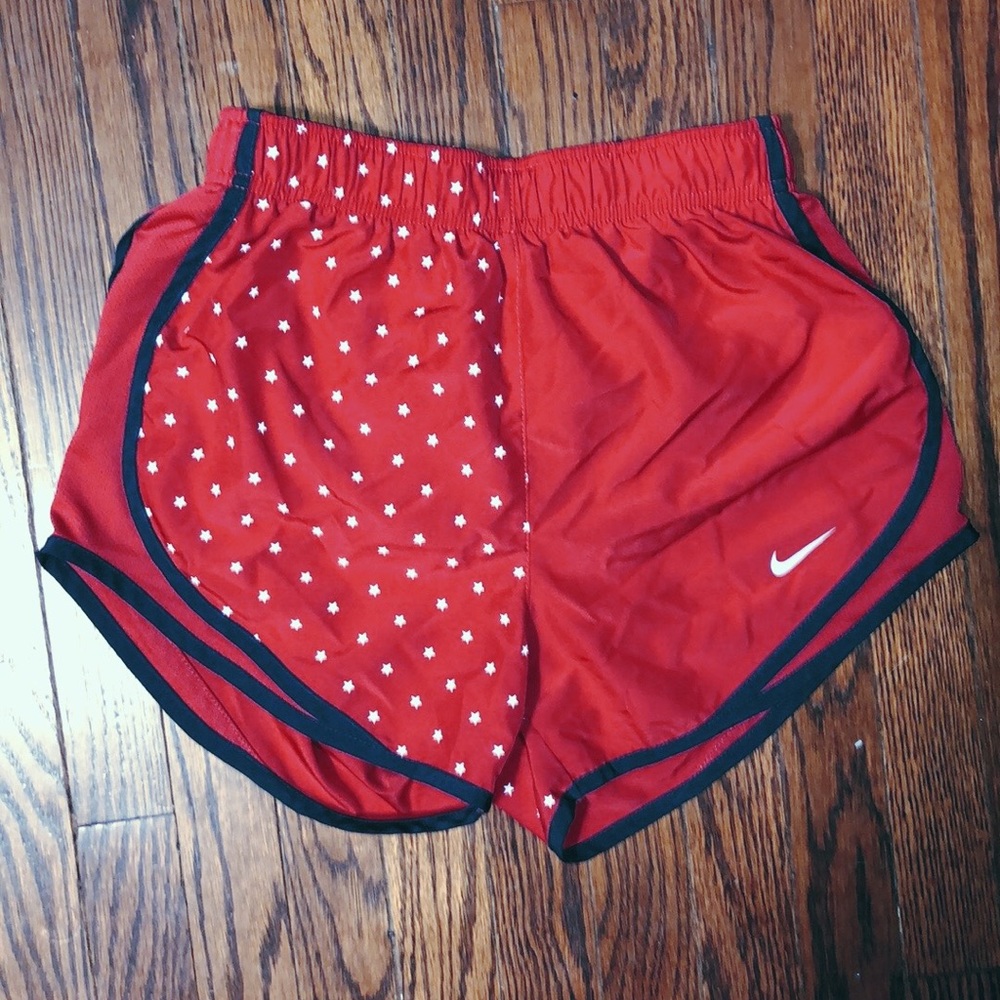 Nike dri-fit running USA star red blue shorts
